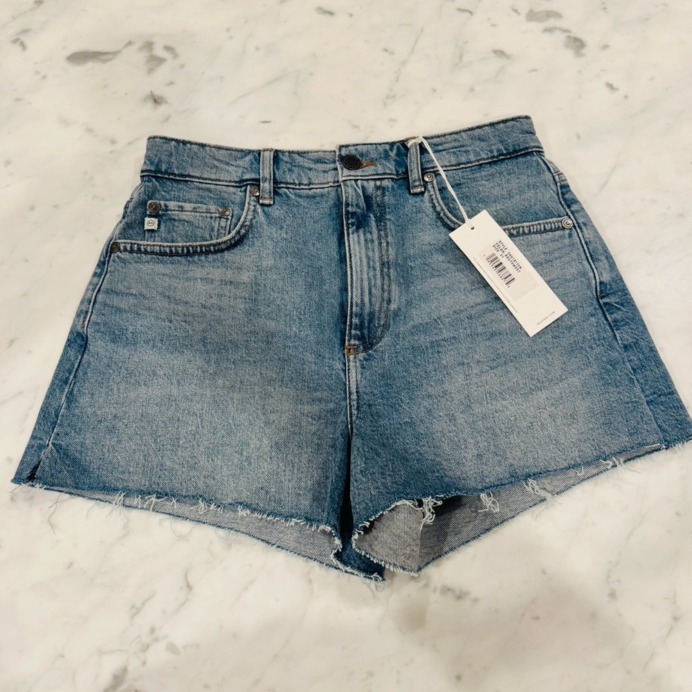 New Adriano Goldschmied Blue Denim Women's Cutoff Shorts Size 27